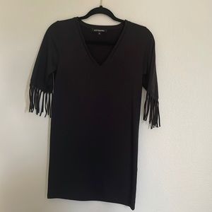 small black kittenish dress with fun sleeves